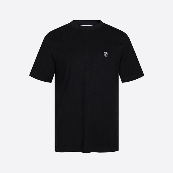 ブルネロ・クチネリ ロゴ Tシャツ ブラック