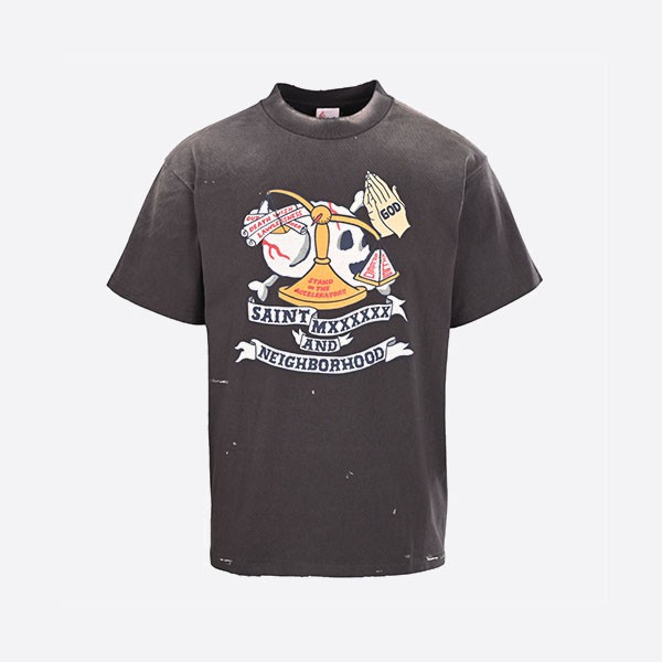 セントMxxxxxx × ネイバーフッド Tシャツ ブラック