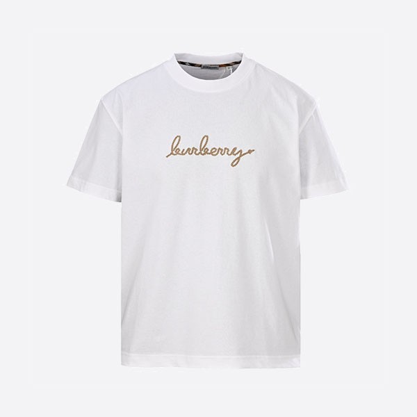バーバリーチェックEKDコットンTシャツ（チョークホワイト）