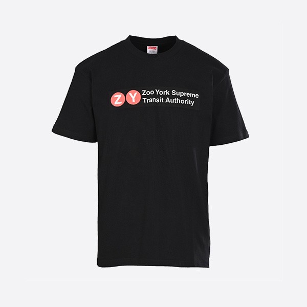 シュプリーム ズー ヨーク トランジット Tシャツ ブラック