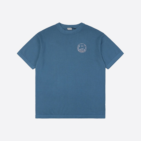 ディオールとヒルトン・ネル ニットTシャツ ブルー