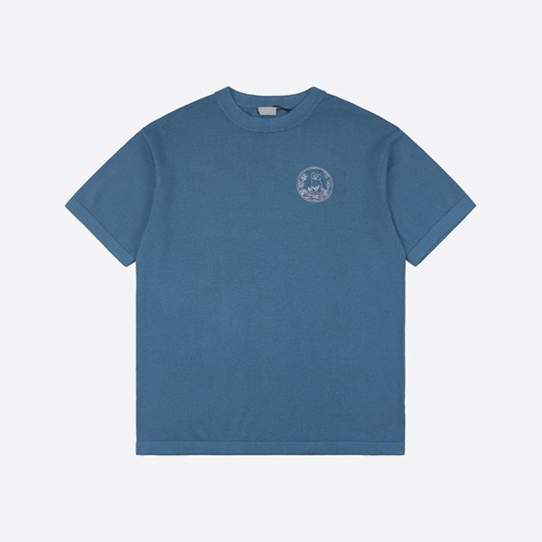 ディオールとヒルトン・ネル ニットTシャツ ブルー
