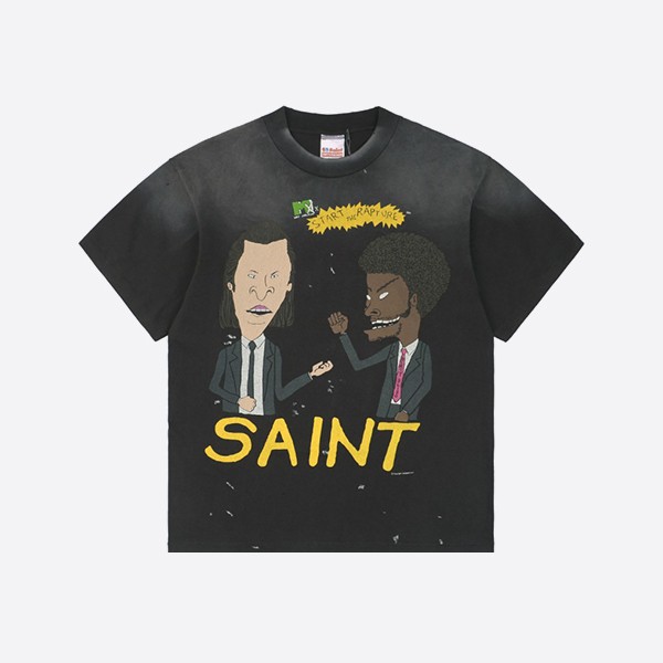 SAINT Mxxxxxx SS25 SS Tシャツ ラプチャー ブラック
