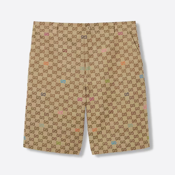 グッチ GGキャンバス ショートパンツ（キャメル＆ダークブラウン）