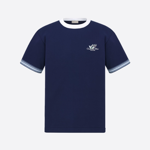 クリスチャン・ディオール クチュール リリー・オブ・ザ・バレー Tシャツ ブルー