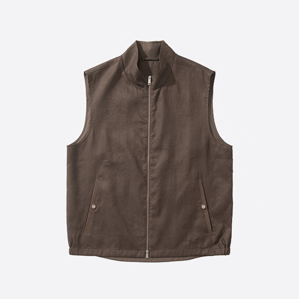 ゼニア オアジ リノ ベスト SS25 ブラウン