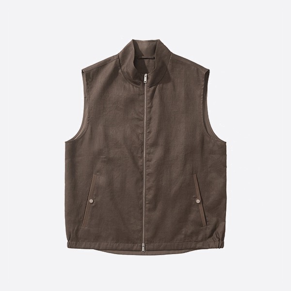 ゼニア オアジ リノ ベスト SS25 ブラウン