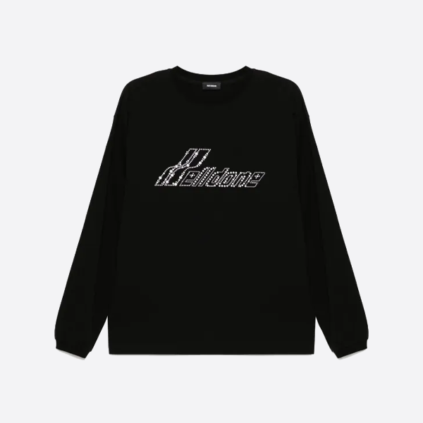 We11done パールダイヤモンドロゴ ロングスリーブTシャツ