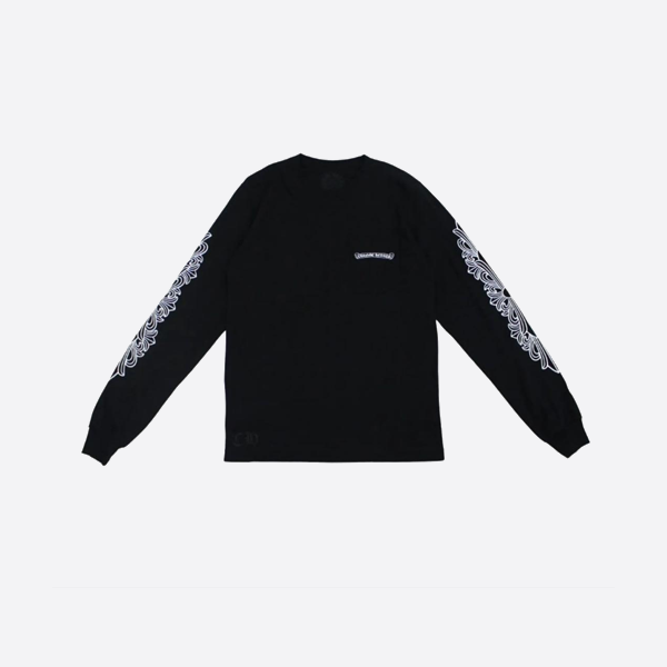 クロムハーツ限定版グラフィティ文字サンスクリットプリント長袖Tシャツ