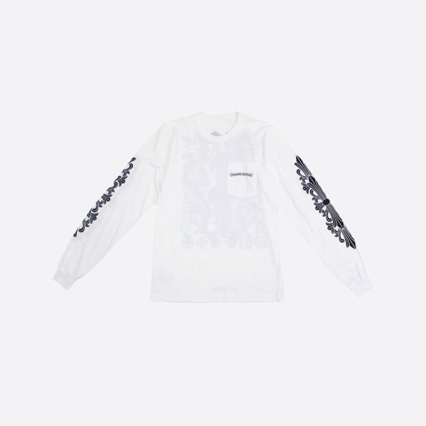 クロムハーツ限定版グラフィティ文字サンスクリットプリント長袖Tシャツ
