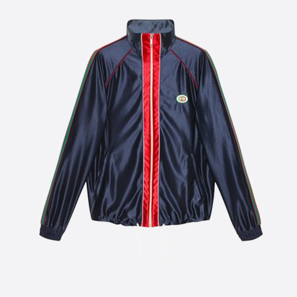 グッチの赤と緑のストライプ柄ジャケット