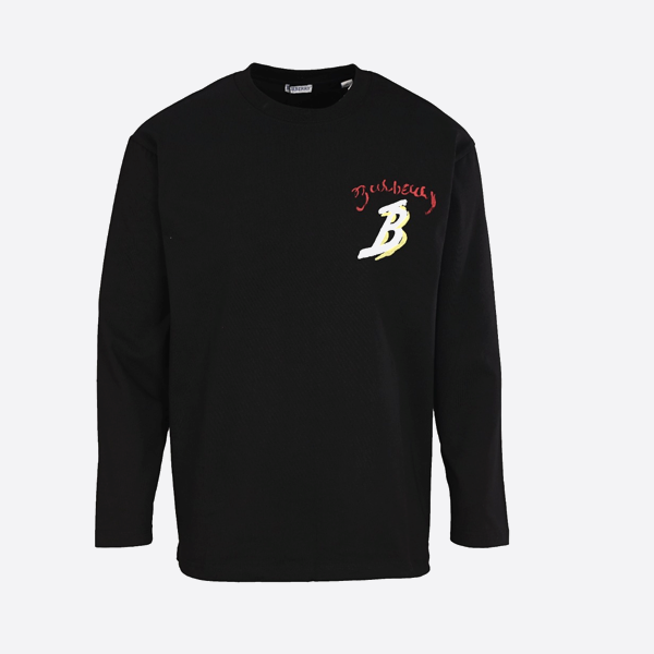 バーバリー レター セイルボート ペイントプリント ロングスリーブ Tシャツ