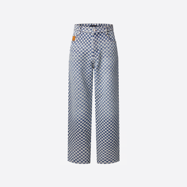 ルイ・ヴィトン × NIGO チェッカーボード ジャカード デニムパンツ