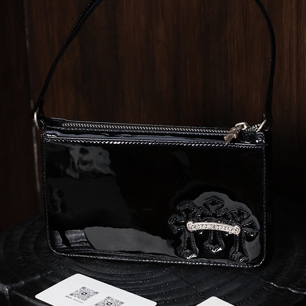 クロームハーツ パテントレザー ナイトバッグ スクロール アンダーアームバッグ