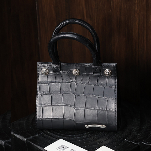 クロームハーツ クロコダイルレザー ドリュー ミニバッグ トライアングルハンドバッグ