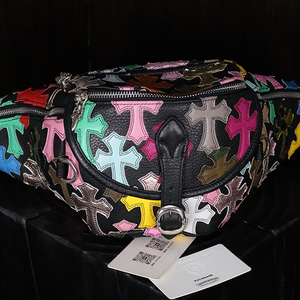クロームハーツ ラージカラーブロッククロスウエストバッグ