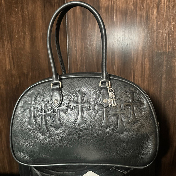 クロームハーツ ミディアム ブラック パッチワーク ボウリングバッグ