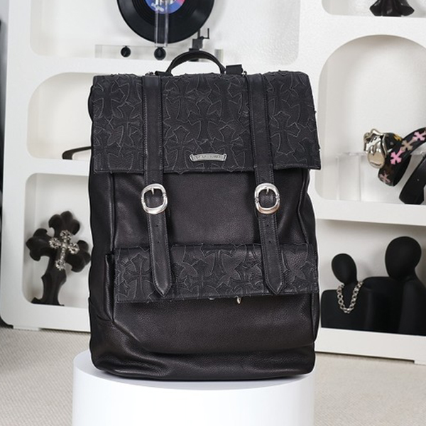 クロームハーツ ブラック パッチワーク クロスボディ バックパック