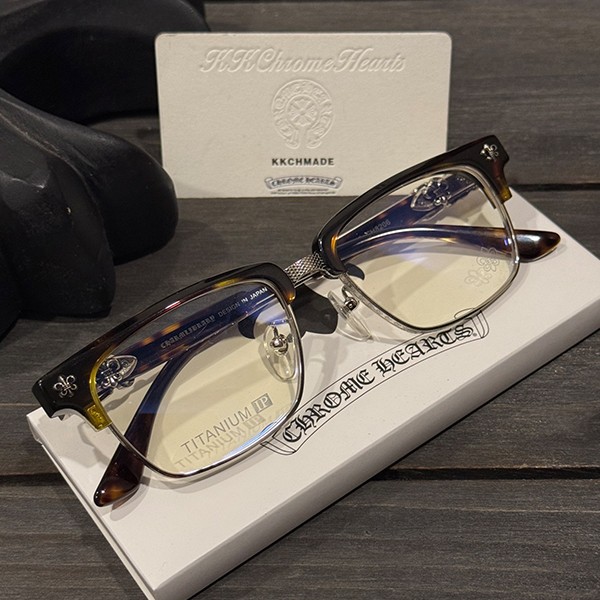 クロームハーツ トータスシェルフレイムスカウトフラワーフレーム