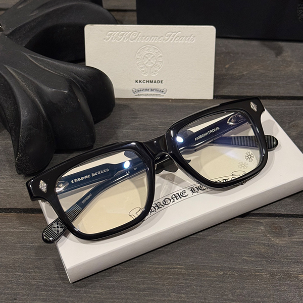 クロームハーツ スターリングシルバーアクセサリーフルクロスフラワーミラーフレーム