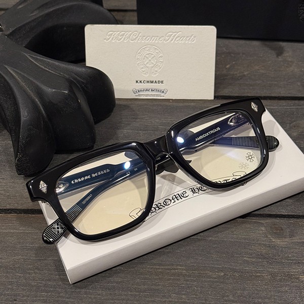 クロームハーツ スターリングシルバーアクセサリーフルクロスフラワーミラーフレーム