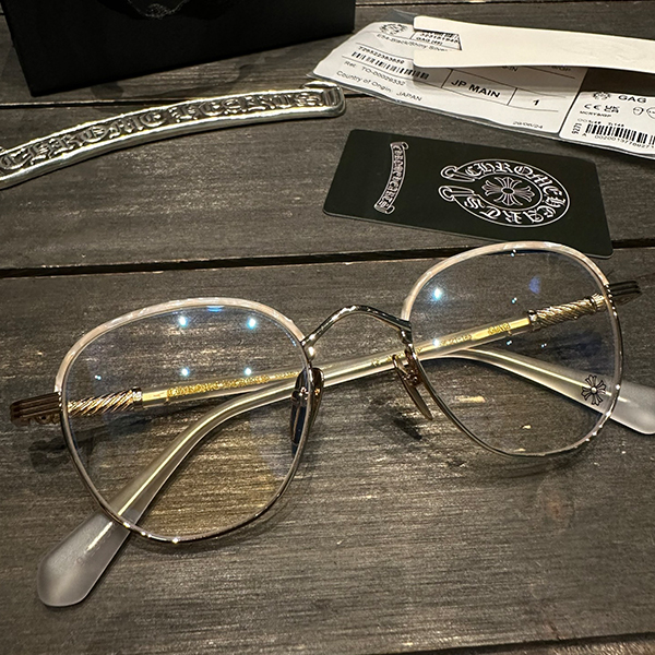 クロームハーツ GAG メガネ クリアゴールド