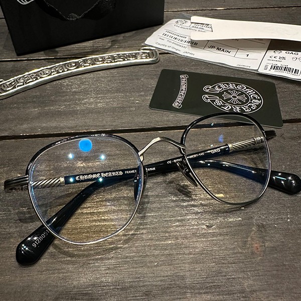 クロームハーツ GAG メガネ ブラックシルバー