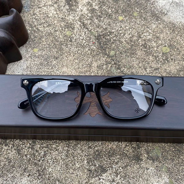 クロームハーツ CH ダイヤモンドクロス ブラックフレーム メガネ