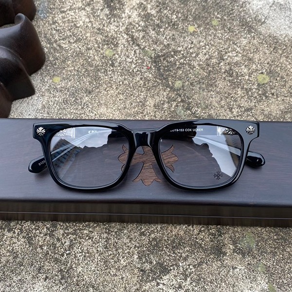 クロームハーツ CH ダイヤモンドクロス ブラックフレーム メガネ