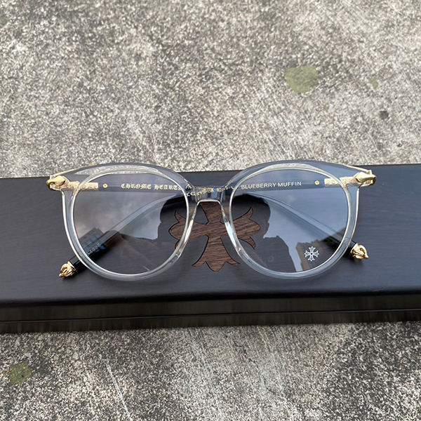 クロームハーツ CH トランスペアレント ゴールド クロス メガネ