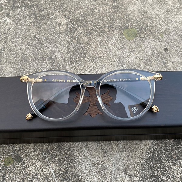 クロームハーツ CH トランスペアレント ゴールド クロス メガネ