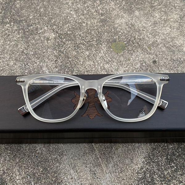 クロームハーツ CH 半透明クロスパターンメガネ