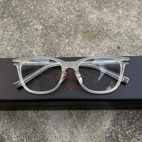 クロームハーツ CH 半透明クロスパターンメガネ