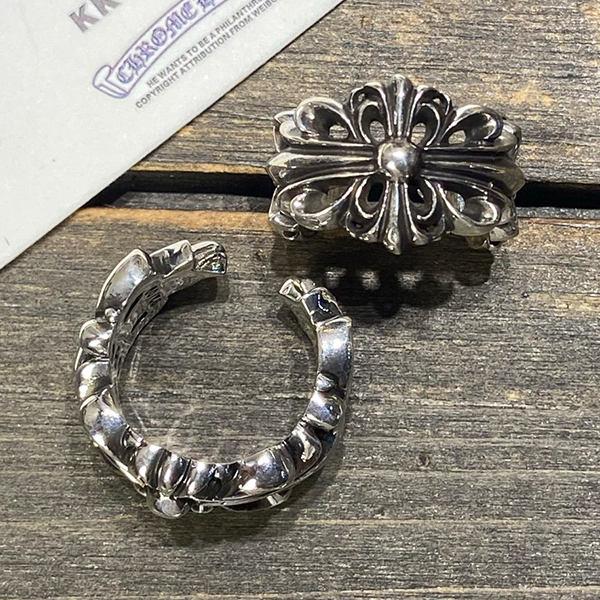 クロームハーツ オープンクロスフラワーリング