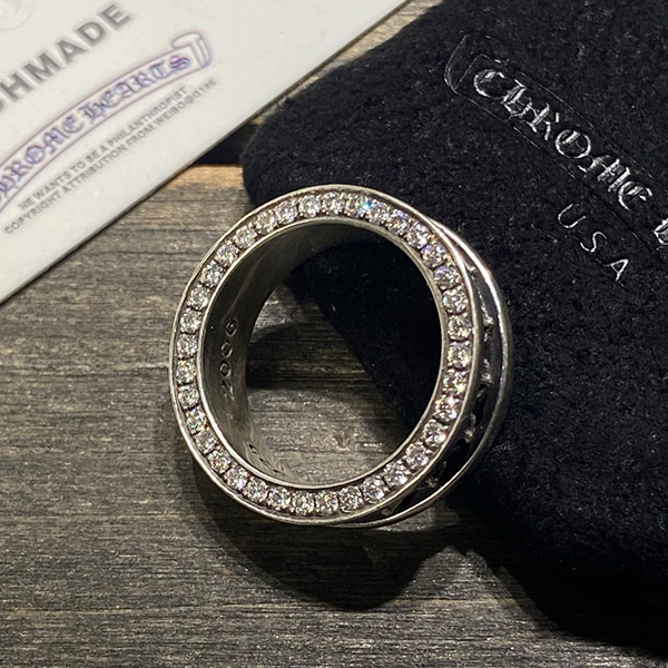 クロームハーツ VVSフルダイヤモンドミニプラスリング