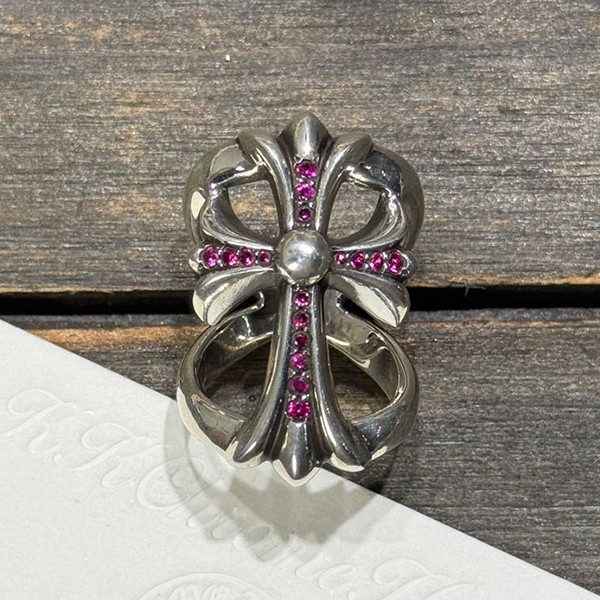 クロームハーツ プリンスレッドダイヤモンドインフィニティリング