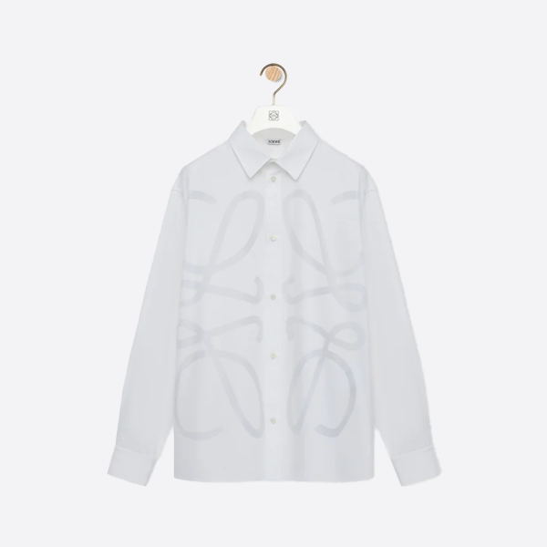 ロエベの大きな花柄の長袖シャツ（ホワイト）