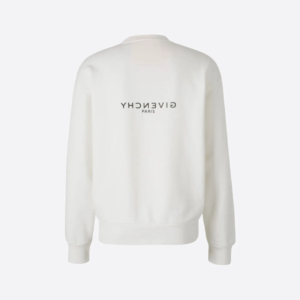 ジバンシィ リバースレタープリント ラウンドネック スウェットシャツ ホワイト