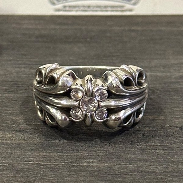 クロームハーツ フルダイヤモンドK&Tリング