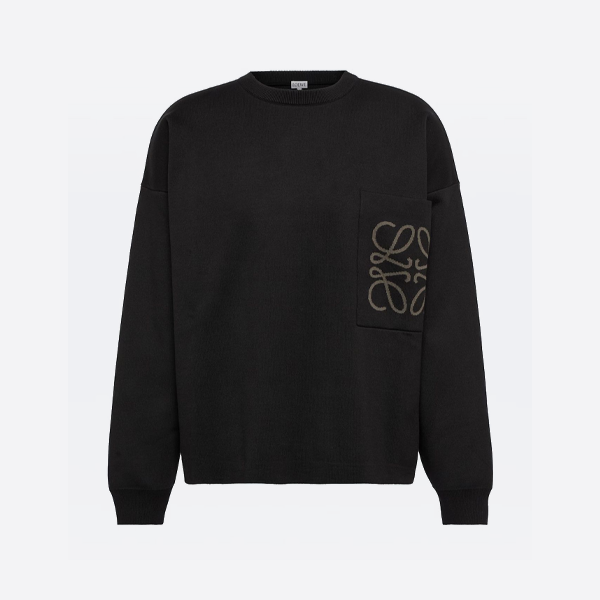 ロエベのジャカードポケットクルーネックセーター