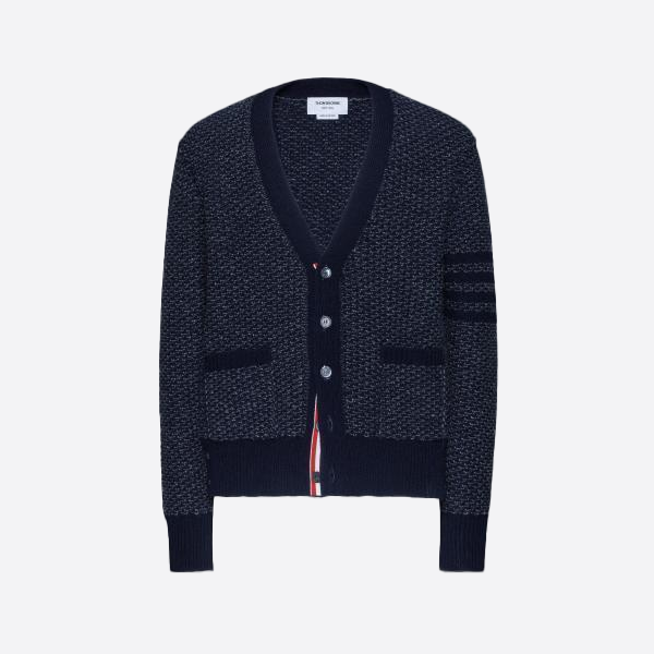 トム ブラウン テクスチャード ニット カーディガン セーター ブラック