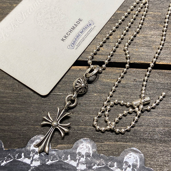 クロームハーツ シングルボールクロスチェーンセット