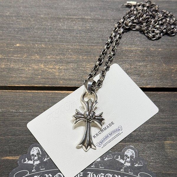 クロームハーツ ハートクロスペンダント + PPレターチェーン