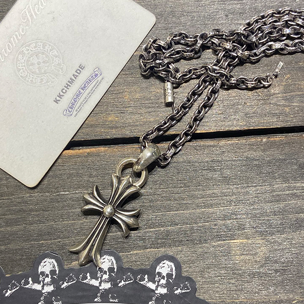 クロームハーツ フルダイヤモンドPPレターチェーン+ウォータードロップクロス