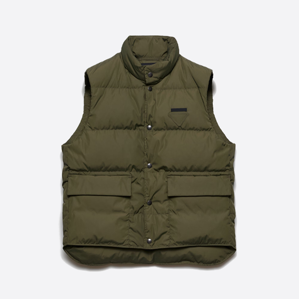 プラダ クラシック ダウンベスト グリーン