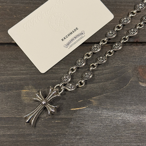 クロームハーツ ウォータードロップクロスフラワーボールバインディングチェーンスーパーヘビー