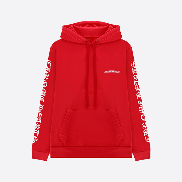 クロームハーツ レッド クラシック スクロール フーディー