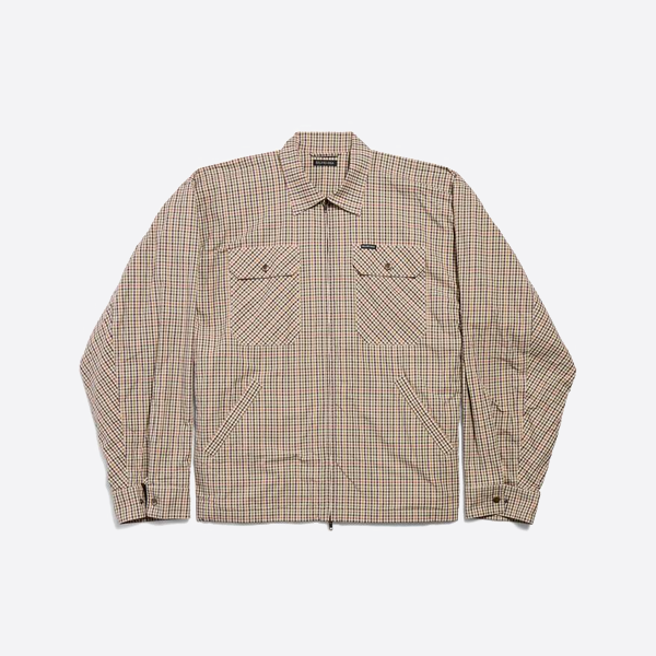 バレンシアガのシャツスタイルのジップアップジャケット