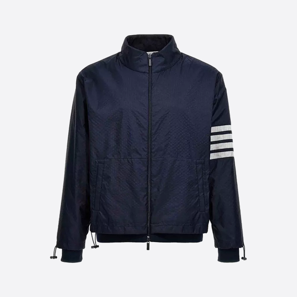 トムブラウン ダブルレイヤー カジュアル 4BAR ウーブン スタンドカラー ジャケット