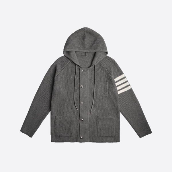 トム ブラウン テクスチャード ニット カーディガン セーター ブラック